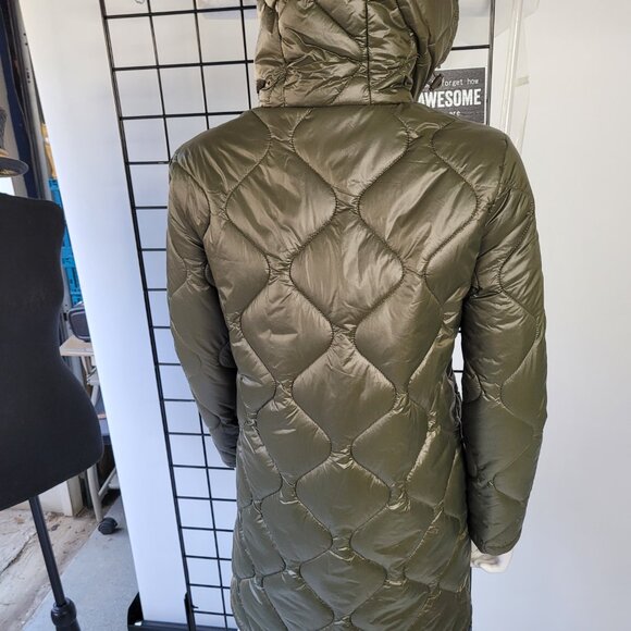 Calvin Klein Olive-Khaki Bubble Coat | Stylish & Warm Puffer Jacket | Size XS - Picture 6 of 14
